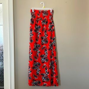 ⭐️Dress strapless tube top, floral cotton dress, beachwear , shirred bust , NWOT